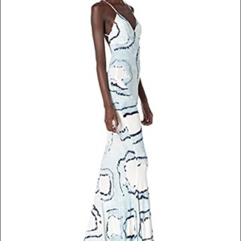 Norma Kamali Women's Low Back Slip Mermaid Fishtail Gown